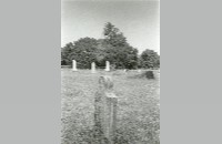 Lonesome Dove Cemetery, layered gravestone, 1988 (090-047-003)